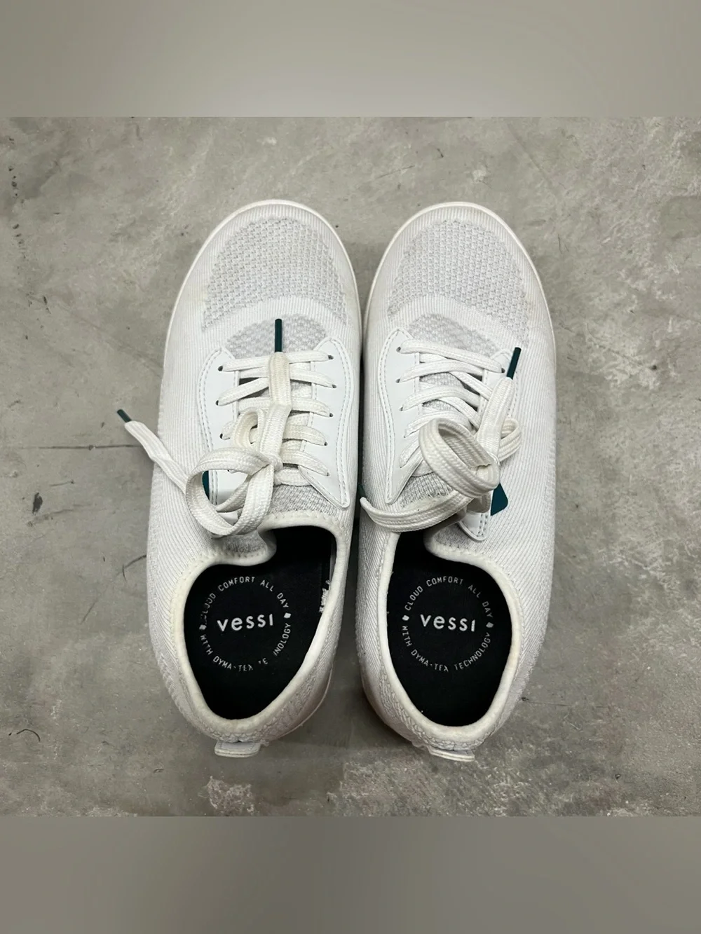 Vessi Weekend Sneaker Womens Size 9 Waterproof Shoes Marble White Mens 8
